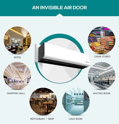220V Compact Luchtgordijnventilator voor Deur met Afstandsbediening 2 Snelheden